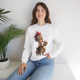 Chibi Inca Empress on Llama Unisex Sweatshirt