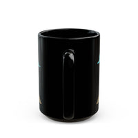 Eye of the Sun Pyramid Illustration Black Mug