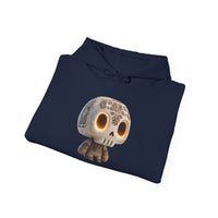 Glow-Eyed Aztec Skull Chibi Unisex Hoodie