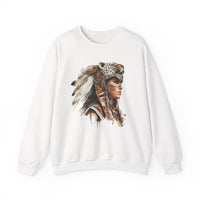 Aztec Jaguar Warrior Woman Watercolor Unisex Sweatshirt