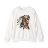 Aztec Jaguar Warrior Woman Watercolor Unisex Sweatshirt