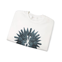 Aztec Warrior Duel Obsidian Glyph Style Unisex Sweatshirt
