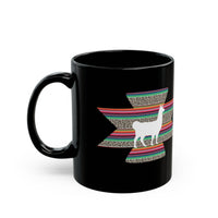 Andean Llama Fiesta Illustration Black Mug