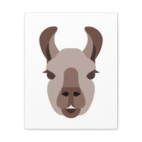 Llama Face Portrait Illustration Canvas