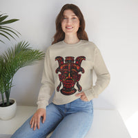 Aztec Fire Warrior Mask Unisex Sweatshirt