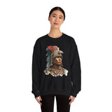 Inca Warrior Watercolor Art and Tribal Pattern Unisex Sweatshirt