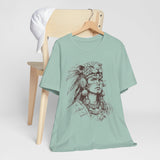 Aztec Warrior Woman Jaguar Spirit Sketch Unisex T-Shirt