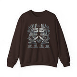 Obsidian Blade Warriors Aztec Glyph Style Unisex Sweatshirt