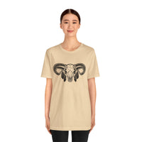 Aztec Western Bull Skull Longhorn Illustration Unisex T-Shirt