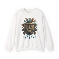 Tlaloc Ancient Rain Mask Glyph Unisex Sweatshirt