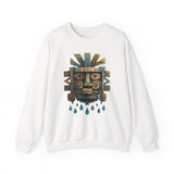 Tlaloc Ancient Rain Mask Glyph Unisex Sweatshirt