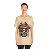 Pixel Art Aztec Skull Totem Unisex T-Shirt