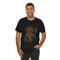 Warrior Shaman Tribal Glyph Gold Line Unisex T-Shirt