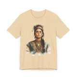 Inca Warrior Woman Watercolor Portrait and Tribal Jewelry Unisex T-Shirt