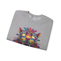 Rainbow Jaguar Mask Comic Style Unisex Sweatshirt