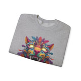 Rainbow Jaguar Mask Comic Style Unisex Sweatshirt