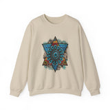 Wild Aztec Turquoise Amulet Illustration Unisex Sweatshirt