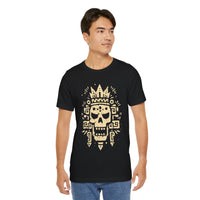 Ah Puch Skull Crown Mayan Glyph Style Unisex T-Shirt