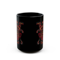 Aztec Fire Warrior Mask Black Mug