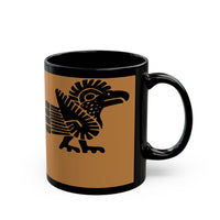Aztec Bold Bird Illustration Black Mug
