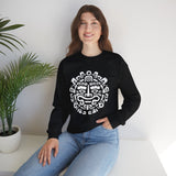 Andean Dual God Symmetry Tribal Glyph Style Unisex Sweatshirt