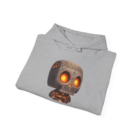 Glow-Eyed Tribal Stone Skull Unisex Hoodie