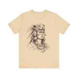 Aztec Warrior Woman Jaguar Spirit Sketch Unisex T-Shirt