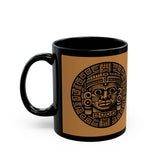 Aztec Totem Mesoamerican Art Illustration Black Mug