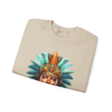Aztec Royal Warrior Queen Portrait Illustration Unisex Sweatshirt