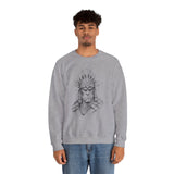 Inca Warrior Hand Drawn Tribal Portrait Unisex Sweatshirt