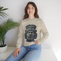 Mayan Sacred Head Stone Unisex Sweatshirt