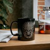 Mictlantecuhtli Skull Headdress Black Mug