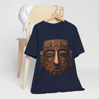 Ancient Andean Tribal Mask Stylized Face Unisex T-Shirt