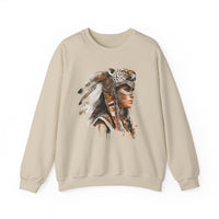 Aztec Jaguar Warrior Woman Watercolor Unisex Sweatshirt