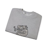 Modern Quetzalcóatl Serpent Head Logo Design Unisex Sweatshirt