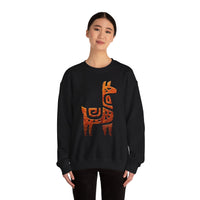 Inca Llama Rock Carving Style Unisex Sweatshirt
