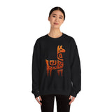 Inca Llama Rock Carving Style Unisex Sweatshirt