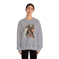 Aztec Jaguar Warrior Woman Watercolor Unisex Sweatshirt
