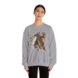 Aztec Jaguar Warrior Woman Watercolor Unisex Sweatshirt