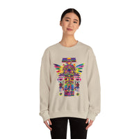 Psychedelic Mesoamerican Totem Mask Unisex Sweatshirt