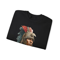 Inca Warrior Watercolor Art and Tribal Pattern Unisex Sweatshirt