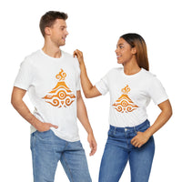Tribal Volcano Spiral Smoke Glyph Style Unisex T-Shirt
