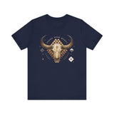 Western Longhorn Cosmic Totem Illustration Unisex T-Shirt