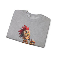 Chibi Inca Empress on Llama Unisex Sweatshirt