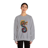 Aztec Serpent God Quetzalcoatl Modern Tribal Style Unisex Sweatshirt