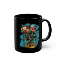 Wild Desert Bloom Cactus Illustration Black Mug