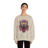 Rainbow Jaguar Mask Comic Style Unisex Sweatshirt