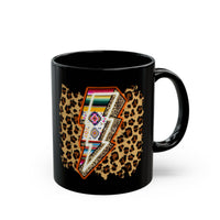 Wild Aztec Thunderbolt Illustration Black Mug