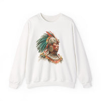 Maya Elder Warrior Watercolor Portrait Unisex Sweatshirt