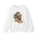 Maya Elder Warrior Watercolor Portrait Unisex Sweatshirt